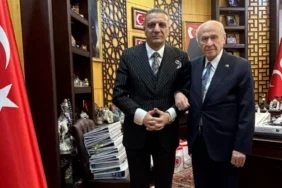 Tahliye edilen Selahattin Yılmaz MHP Genel Başkanı Devlet Bahçeli'yi makamında ziyaret etti